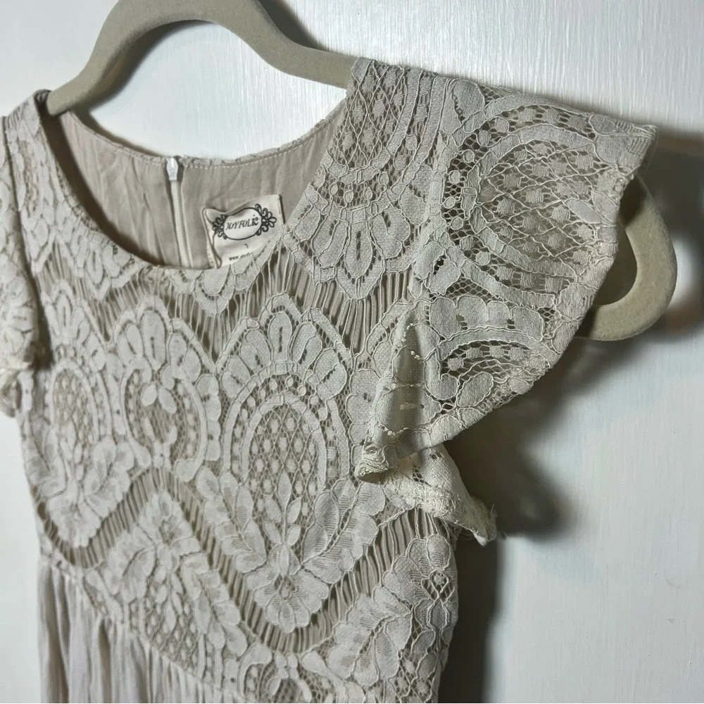 Joyfolie - Girls Cream Lace Bodice Maxi Dress NWT - Size 7